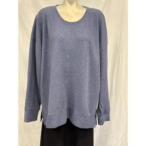 Freely Womens Ribbed Knit Slouchy Crew Neck Pullover Sweater Plus Size 2X